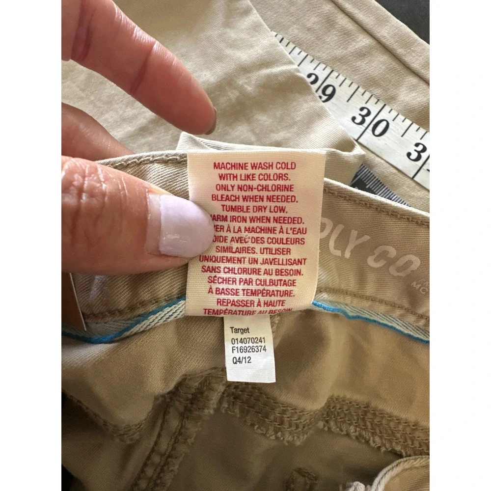 Mossimo Supply Co‎ Skinny Pants Womens 13 Khaki Low Rise Fit 6 Stretch Chino